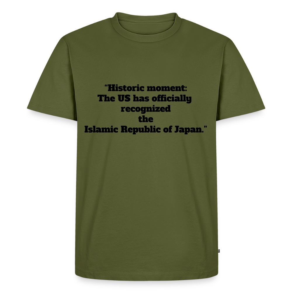 “Historic moment: - khaki green 