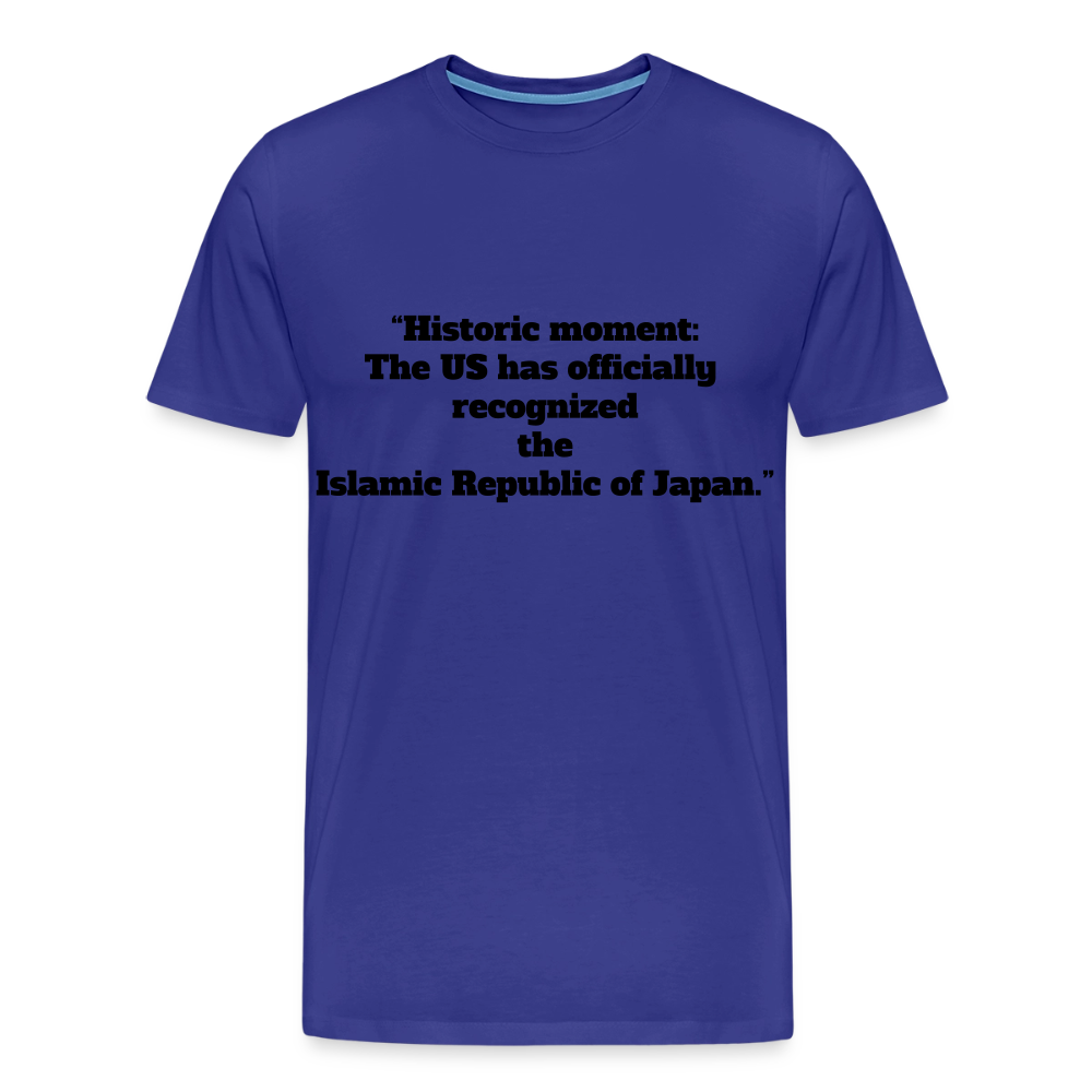 “Historic moment: - royal blue